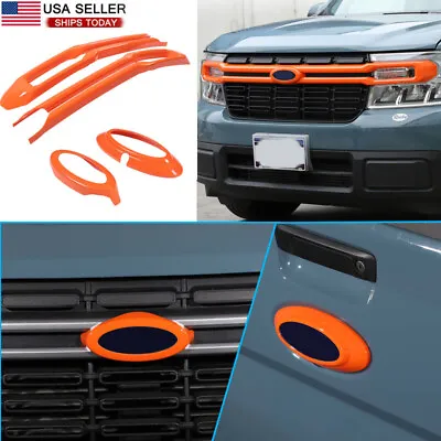 Orange Front Bumper Grille Emblem Logo Badge Cover Trims For Ford Maverick 22-23 • $102.98