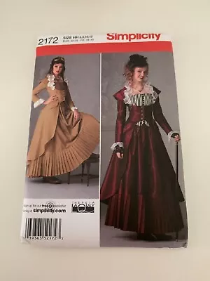 SIMPLICITY 2172 MISSES STEAMPUNK  Fancy Dress COSTUME Sewing Pattern Size 6-12 • £4.50