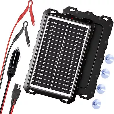 POWOXI Solar Battery Charger 12 Volt 10W Solar Panel Kit For Car Boat RV • £59.99