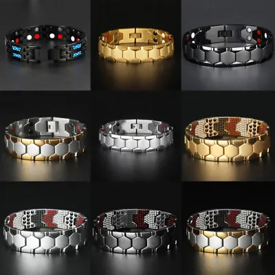 Mens Womens Magnetic Bracelet Therapy Weight Loss Arthritis Health Pain Relief • $2.93