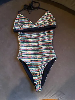 Missoni Mare 2 Piece Swimsuit Bikini Multi Color It 42 Us 8 Pre Owned Authentic • $99