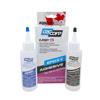 Epoxy Glue C-POXY 15 By CECCORP (8.5 Oz. Combined) – 2 Part 15 Minute Adhesive • $28.69