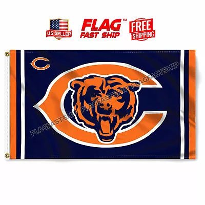 Chicago Bears Flag 3X5 Banner NFL Da Bears C FAST FREE Shipping US SELLER • $12.98