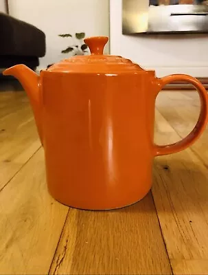 Le Creuset Flame Volcanic Orange Teapot Excellent Condition  • £25