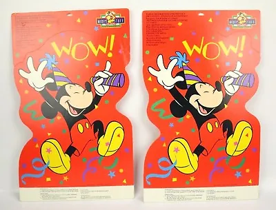 VTG 90s Disney Mickey Hallmark Birthday Party Decoration Table Decor Ephemera • $36.20