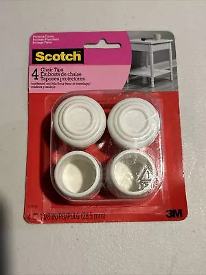 Scotch 4pk Rubber Chair Tips White SP606-NA. NEW IN BOX • £2.88