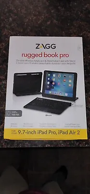 $5 • Buy Zagg Rugged Book Pro Wireless Keyboard Case For IPad Pro 9.7  With Stand - Black