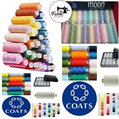 £5.45 • Buy Coats Moon Sewing Machine Polyester Thread Cotton 1000 Yard 3 REELS FOR £5.45