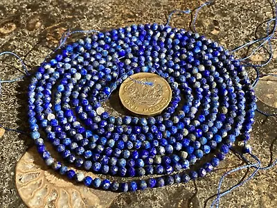 £7.45 • Buy Lapis Lazuli - Semi Precious  Gemstone Beads 3mm - 40cm Strand  Jewellery Making