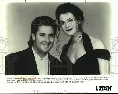 Press Photo Vince Gill And Amy Grant Host Christmas With Vince Gill On TNN. • $15.99