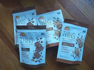 Pro Bar Thins Snack Crisps Peanut Butter Chocolate Chip And Double Chocolate • $22.50