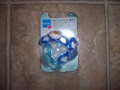 NEW MAM AIR Day & Night Triple Pack Pacifiers 16 Months Blue/Aqua 3ct • $15.05