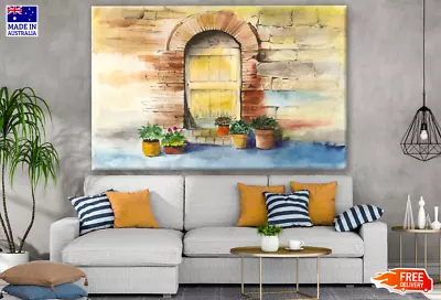 Vintage Wall & Door Painting Wall Canvas Home Decor Australian Made Quality • $449.92
