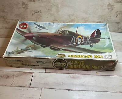 Vintage Airfix HAWKER HURRICANE MK.1 Boxed With 1973 Magazine Showing Kit. • £68