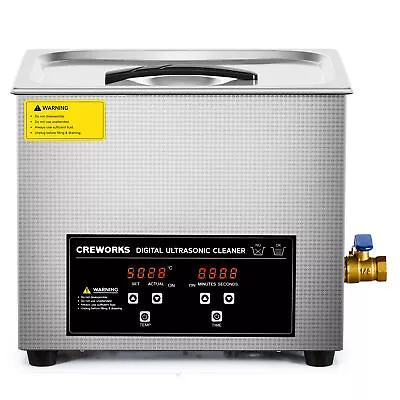 CREWORKS 10L Ultrasonic Cleaner Machine For Machine Parts Retainer Glasses Watch • $168.81