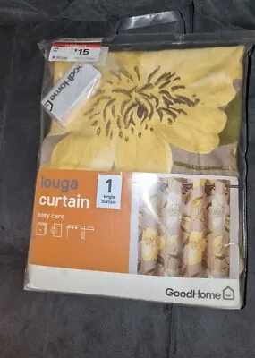 B&Q GoodHome Louga Floral  1 Curtain Only Size L183 X W167cm. Unwanted Gift. • £13.99