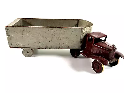 Vtg 30s 40s Handmade Folk Art Wooden Toy Truck Dust Bowl Depression • $249.99