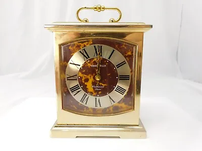 Vintage Howard Miller Brass Clock Mantle 612-737 Westminster Chimes READ • $13.99