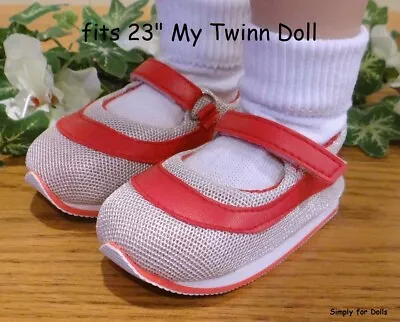 **SALE** RED Mary Jane SNEAKERS DOLL TENNIS SHOES Fits 23  MY TWINN DOLL • $3.98