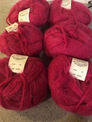6 Jaeger Yarn Minstrel Biba Pink Brushed Chunky Acrylic Blend Knit Crochet 887 • $29.99