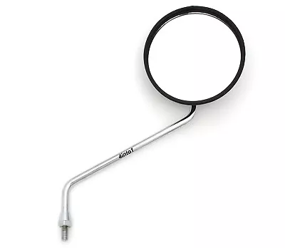 Universal Round 4  Motorcycle Mirror - 8mm - Chrome / Black - Fits L Or R • $9.95