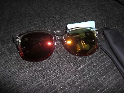 Scin Sunglasses Morpheus (Clear/ Red Gloss Frame) Brown Lens Red Revo FM • $19.99