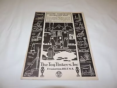 VINTAGE 1952 DELUXE TINKERTOY INSTRUCTION BOOK By THE TOY TINKERS EVANSTON IL • $14.99