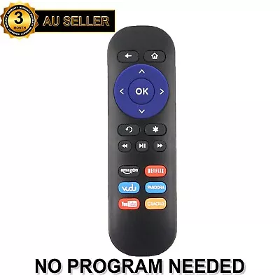 New Replace IR Remote For Telstra TV & TV2 ROKU 1 2 3 4 With Netflix Youtube Key • $9.87