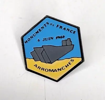 World War 2 D-Day Enamel Pin Normandy Landing June 6 1944 Arromanches France • $14.30