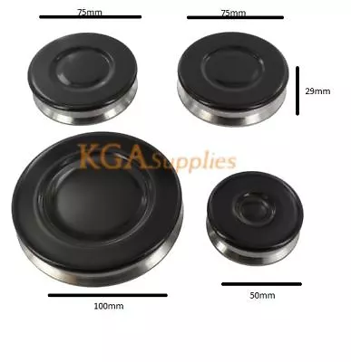 £11.49 • Buy UNIVERSAL Cooker Oven Gas Hob Burner & Flame Cap Crown Small Medium Large Black