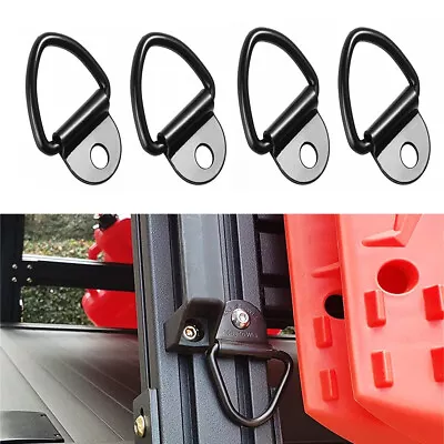 $17.97 • Buy 4PC D-Ring Tie Down Anchors Heavy Duty Steel Tie Downs Bracket For Cargo Trailer