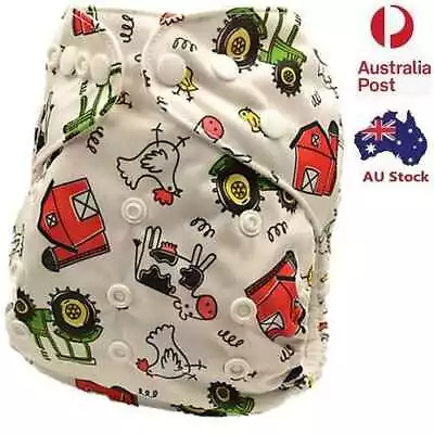 Unisex Modern Cloth Nappy Adjustable Reusable Nappies MCNs Free Inserts(D17) • $9.99
