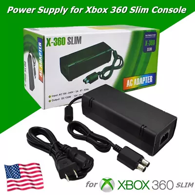 For Xbox 360 Slim Slim/S Power Supply Brick AC Adapter Charger With Power Cord H • $17.99