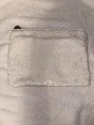 The Limited White Sequin Clutch Handbag NWT • $4.99