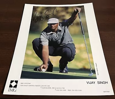 Vijay Singh PGA Masters Champion Signed 8x10 Autograph W/ Top Loader • $30