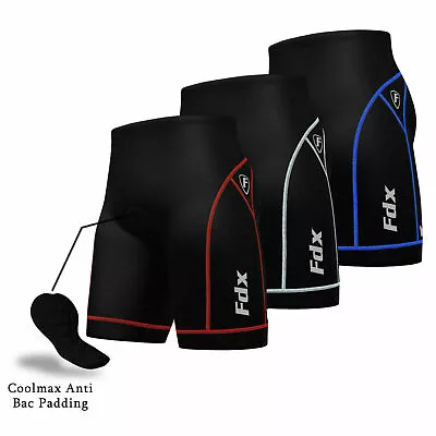 Mens Cycling Shorts Gel Padded Bicycle Summer Sports MTB Race Fit Lycra Pant • £10.95