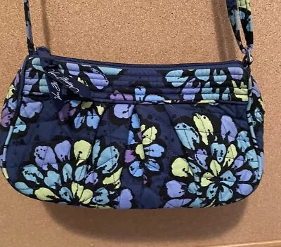 Vintage Vera Bradley Small Crossbody/Shoulder Bag Retired Indigo Pop Pattern • $14.99