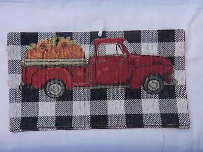 Fall Country Style Tapestry  Placemat 2 Piece Set  Pick-up Truck  13 X18   New • £14.41