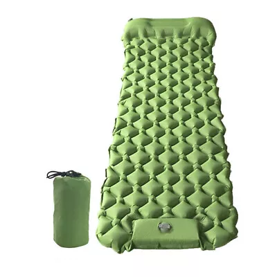 Camping Mattress Sleeping Mat Air Bed Pad Single Green • $34.95