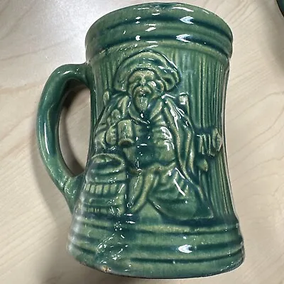 McCoy 1926 Ceramic Buccaneer Pirate Mug Stein Tankard Green • $6.98