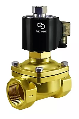 $219.99 • Buy 1.5  Inch Normally Open Brass Zero Differential Electric Solenoid Valve 220V AC