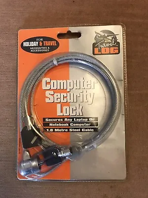 2x Computer Security Lock - 1.8m Steel Cable - Laptop Notebook - Holiday Travel • £7.50