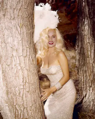 Model And Actress Mamie Van Doren In A Strapless Sequin Dress As S- Old Photo • $9