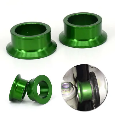 Wheel Hub Spacers Kit Green Motor CNC Billet Fits For Kawasaki KX125 2003-2008 • $12.90