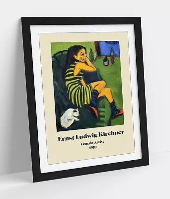 £37.99 • Buy Ernst L. Kirchner, Female Artist Poster -framed Wall Art Picture Poster Print