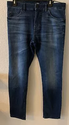 Hugo Boss Jeans Maine Regular Fit Comfort Stretch Denim Blue Size 40/32 🔥 • $99.99