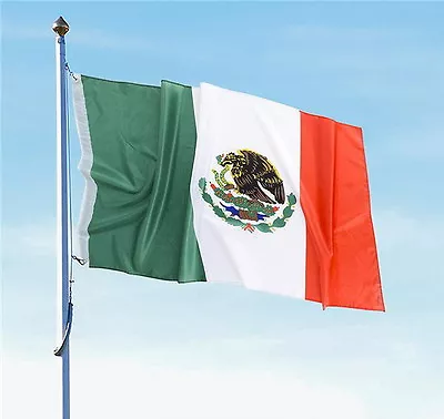 Lot Of 2 Mexican Flag 3 X 5 Feet With Brass Grommets 36  X 60  In/outdoor Flags • $7.46