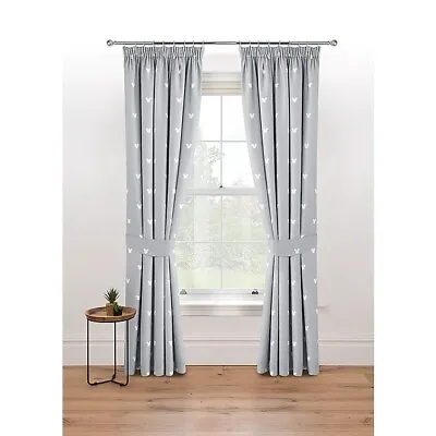 £24.99 • Buy ASDA Pair Curtains Mickey Mouse Grey, Pencil Pleat, Blackout Lined, W90  X D90 