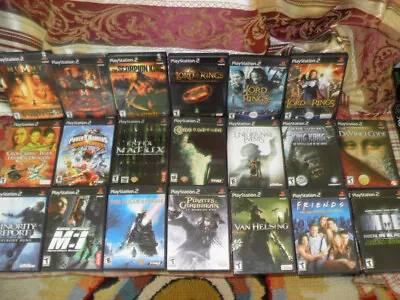PS2 Movie/TV Game Bundle/Lot: 20 Games Total • $125