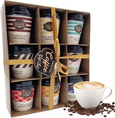 Coffee Gift Set 9 Flavoured For Women Travel Takeout Cups...  • £20.99